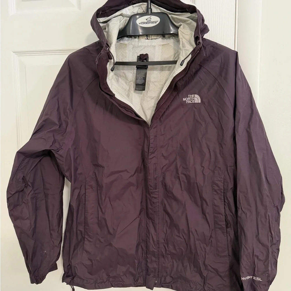 The North Face Purple Hooded Raincoat - Picture 1 of 4